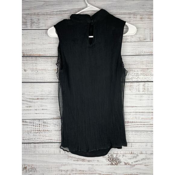 Comma Black Silk Gauzy Sleeveless Top EU 38 or US 8 Medium - Picture 4 of 9